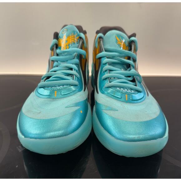 Puma Lamelo Ball MB.02 Honeycomb Aqua / Black Men\'s Size 11 Basketball Shoes